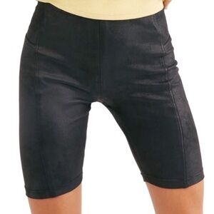 FREE PEOPLE Black Coated Bike Shorts Size Medium New With Tags